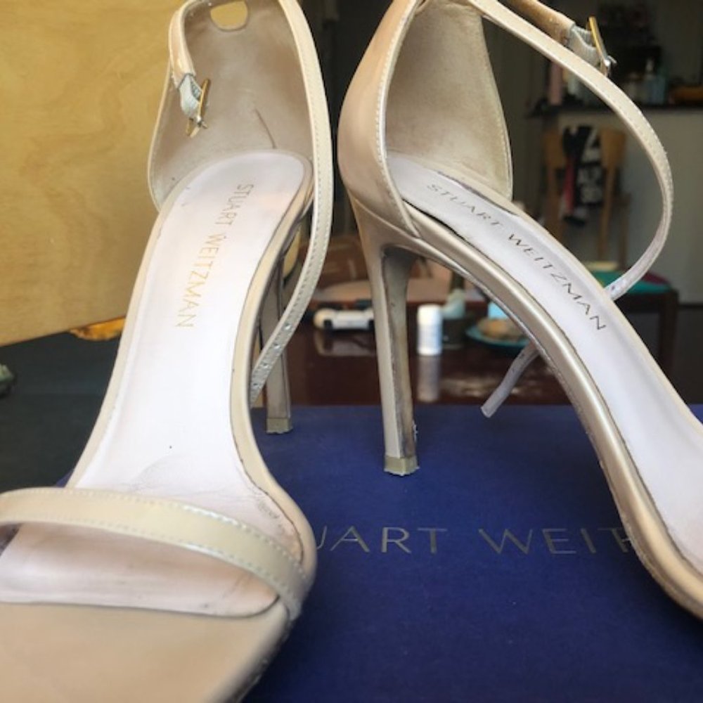 Patent Leather Nudistsong Heel by Stuart Weitzman (8W) - Picture 9 of 10